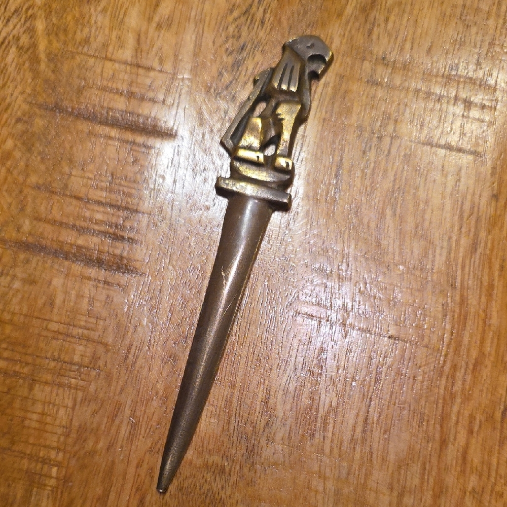 Bronze Letter Opener with Eagle Design